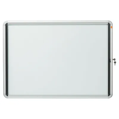Produktbild von Nobo Schaukasten für den Innenbereich, magnetische Rückwand 8xA4, Silber, Weiß, Stahl, Standard, 1012 mm, 732 mm