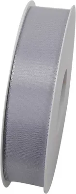 Produktbild von Taftband, Schleifenband mit Webkante 25mm grau (1m=0,16EUR) 50m Rolle Goldina