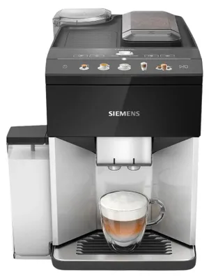 Produktbild von Siemens EQ.500 TQ513R01, Espressomaschine, 1,9 l, Kaffeebohnen, Eingebautes Mahlwerk, 1500 W, Schwarz, Silber
