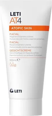 Produktbild von LETI AT4 Gesichtscreme - Gesichtspflege mit Reparatureffekt bei trockener oder zu Neurodermitis neigender Haut, 50 ml Creme