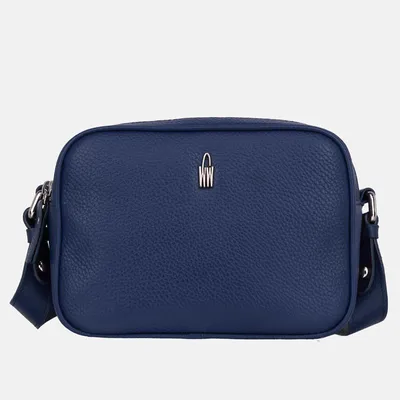 Image de CORA - Sac à bandoulière en cuir bleu marine