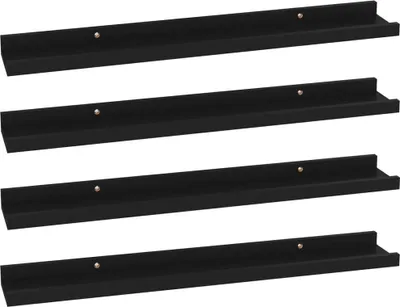 Produktbild von vidaXL Wandregale 4 Stk. Schwarz 60x9x3 cm