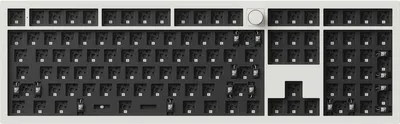 Produktbild von Keychron Q6 Max QMK/VIA Kabellose Mechanische Tastatur, QWERTY US, RGB LED, Knob, Shell White, Barebone