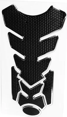 Imagen del producto de Adhesivo protector decorativo tridimensional para depósito de combustible de motocicleta, compatible con Yamaha (/plateado)
