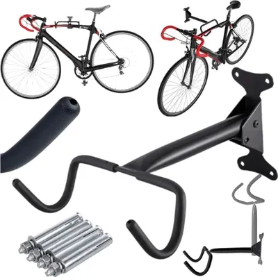 Produktbild von Hakenhalter Fahrradhalter für die Wand, klappbar, Metall, ABS-Beschichtung, bis 30 kg