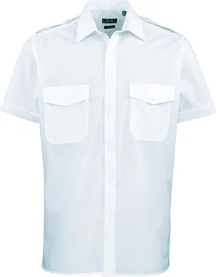 Produktbild von Premier Workwear Herren Piloten Hemd kurzarm PR212 light blue 48 (19)