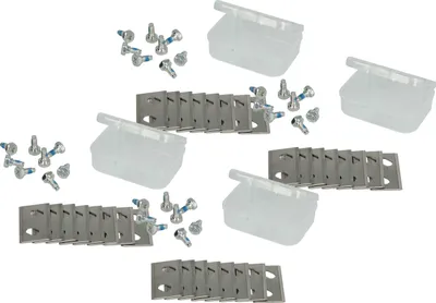 Produktbild von vhbw 24x Ersatz-Messer kompatibel mit Cub Cadet XR5 4000, 3000, 2000, 1000 Rasenmäher - Ersatzklinge Silber, Chrom-Kohlenstoffstahl