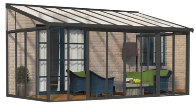 Produktbild von Palram - Canopia Aluminium Kaltwintergarten Sanremo Anthrazit 277x556x310 cm
