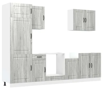 Immagine prodotto di vidaXL Set di mobili da cucina 7 pezzi Kalmar Grigio Sonoma in legno