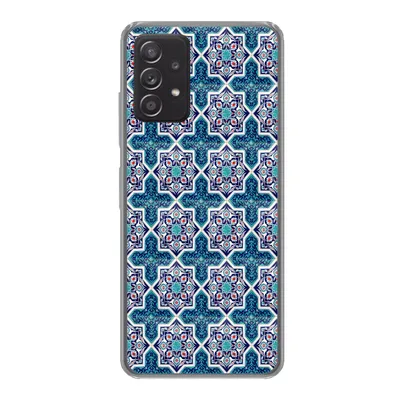 Produktbild von MuchoWow® Handyhülle Schutzhülle Hülle für Samsung galaxy a73 Ein marokkanisches Mosaikfliesenmuster, bei dem hauptsächlich die Farbe Blau verwendet wird Silikon Softcase Handy Hülle - Handyhülle