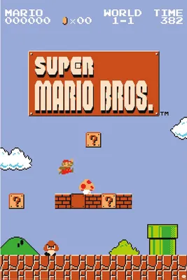 Produktbild von Super Mario - World 1-1 - Film Poster Druck - Größe 61x91,5 cm