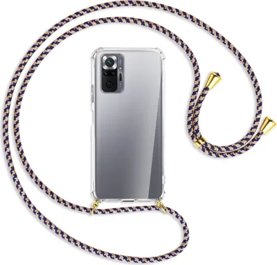A clear product shot of a phone case with a lanyard attached.