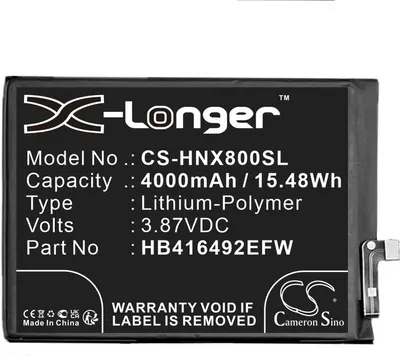 Immagine prodotto di TECHTEK Batteria compatibile con [Honor] TFY-LX1, TFY-LX2, TFY-LX3, X8 4G sostituisce HB416492EFW