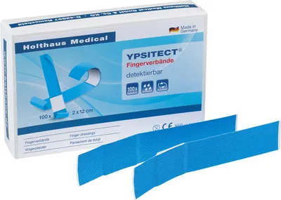 Produktbild von Holthaus Medical Fingerpflaster YPSITECT 40602 blau 2.0 x 12.0 cm 100 St.