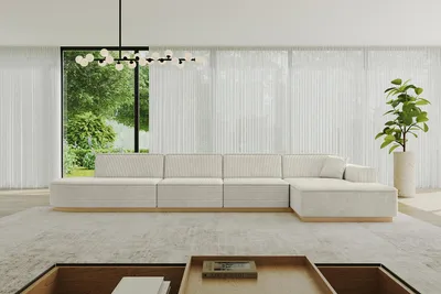 Produktbild von ALTDECOR Ecksofa in L-Form IREA-L3-v2 412x165x80 cm Cremeweiß Corner Sofa Eckcouch Couch Wohnlandschaft Cauchsofa