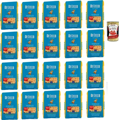 Produktbild von De Cecco Orecchiette N°91, 100% Italienisch Pasta Nudeln 20x 500g + Italian Gourmet Polpa 400g