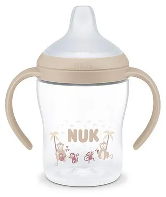Zdjęcie produktu dla Kubek niekapek Nuk Baby Perfect Match 150 ml, silikonowy, z motywem małpki