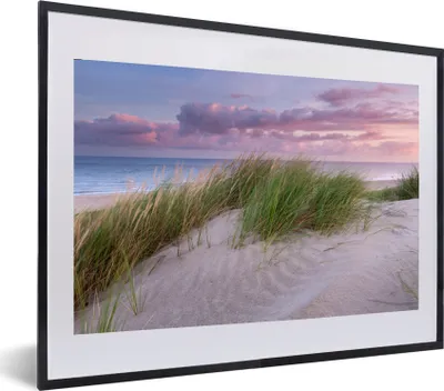 Produktbild von MuchoWow® MuchoWow® Gerahmtes Poster Strand - Düne - Himmel 60x40 cm - Poster mit zchwarzem Bilderrahmen - Schlafzimmer - Plakat in Rahmen - Drucken
