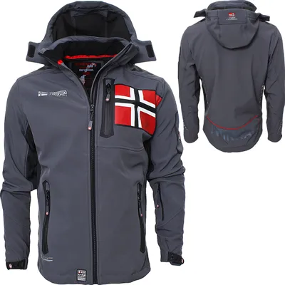 Produktbild von Geographical Norway Herren Softshell Jacke G-ROVA Outdoor, Grau, Größe M