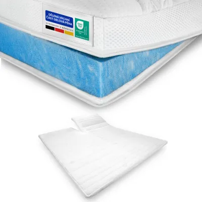 Obrázek produktu pro AM Qualitätsmatratzen | Split Topper Comfort Foam | 180x220 cm | výška 6 cm | Topper na matraci | 180/220 | Comfort Foam Topper