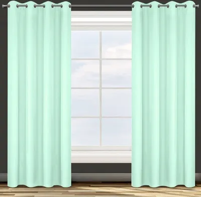 Produktbild von Eurofirany 388727, Durchscheinend, Grün, Einfarbig, Polyester, Öse, 140 g/m²