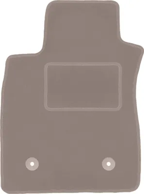 Produktbild von Fahrerfußmatte Velours beige passend für Reault Thalia II (2008-2013, Limousine) – mit Befestigungen – passgenau
