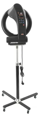 Produktbild von Infrarot Haartrockner - Professioneller Standhaartrockner für Salon und Dauerwelle - Höhenverstellbar - 7 Temperaturstufen - 6 Modi - 1000 W - Schwarz
