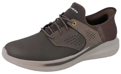 Produktbild von SKECHERS Slip-ins Herren Sneaker schokobraun Kunstleder Textil - Größe: 44