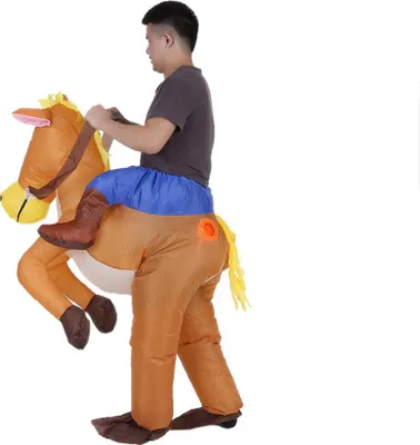 Obrázok produktu pre Nafukovací kostým Kovboj Polyester Zábavný nafukovací kostým na batérie pre prázdninovú párty Cosplay