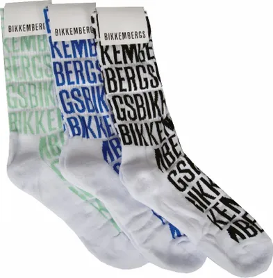Immagine prodotto di Confezione 3 paia calze corte uomo set calzini bassi tripack BIKKEMBERGS articolo VBKC04943 SOCKS LOGO, S/M - Piede 39/42, Cotone 80%,Poliammide 16%,Spandex 4%