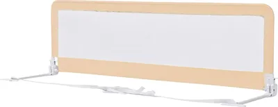 Imagen del producto de COSTWAY, barandilla de cama plegable, 180 cm de largo, con correas de seguridad, protección contra caídas, plegable 180°, ideal para camas con somier y para bebés y niños pequeños (beige)