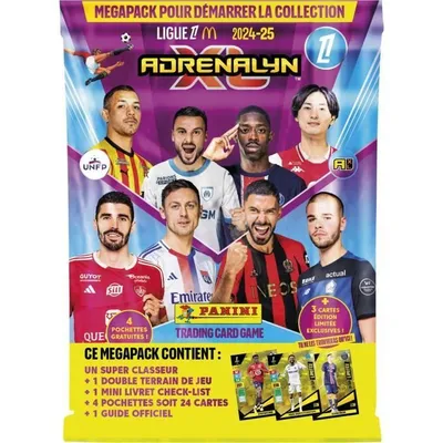 Produktbild von Sammelordner Starter Pack Adrenalyn XL Ligue 1 McDonald's 2024-2025, Inklusive 4 Booster Packs, Sammelkarten