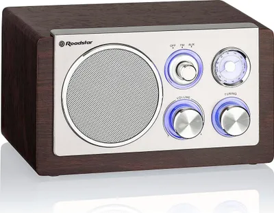 Zdjęcie produktu dla Roadstar HRA-1245WD, Przenośny, Analogowy, FM, MW, 3,5 W, 1-drożny, Drewno