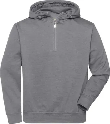 Produktbild von Sweatshirt mit Kapuze und Reißverschluss light-melange, Gr. XL