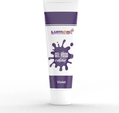 Produktbild von Gel-Lebensmittelfarbe Violett, 30g – Intensiv & mischbar für Fondant, Marzipan, Cremes & mehr