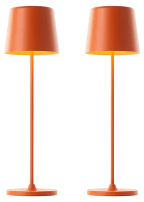 Produktbild von BRILLIANT LED-Akku-Tischleuchte Kaami, 2 W, 310 lm, 3000 K, orange, 2er Set