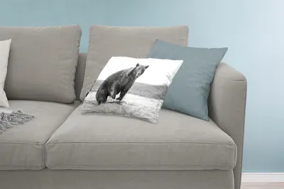 Produktbild von MuchoWow® Zierkissen Sofakissen Wohnzimmer Dekokissen 60x40 cm Bär - Fisch - Wasser - Kopfkissen - Polster mit Foto