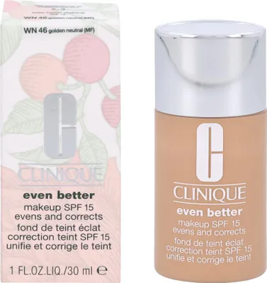 Produktbild von Clinique Even Better Makeup Broad Spectrum SPF 15, Flasche, Dunkle Haut, Golden Neutral, Natürlich/Natur, Frauen, Öl