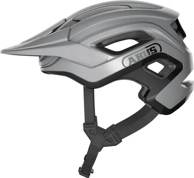 Produktbild von ABUS MTB-Helm CliffHanger - Fahrradhelm für anspruchsvolle Trails - mit großen Lüftungsöffnungen & TriVider Riemensystem - für Damen und Herren - Silber, Größe M (54-58 cm)