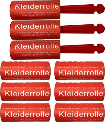 Produktbild von 3 Fusselroller mit 6 Ersatzrollen Reinigung Sofa, Kleidung von Haar Staub Fussel Fusselbürste Tierhaarrolle