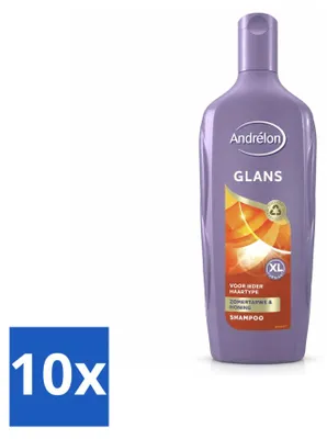 Zdjęcie produktu dla 10 szamponów Andrélon Glans z dodatkiem pszenicy i miodu - 450 ml - zestaw ekonomiczny - 10 sztuk