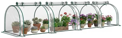 Produktbild von SUGIFT Tomatenhaus Folientunnel PE-Folie Stahlrahmen, Transparent