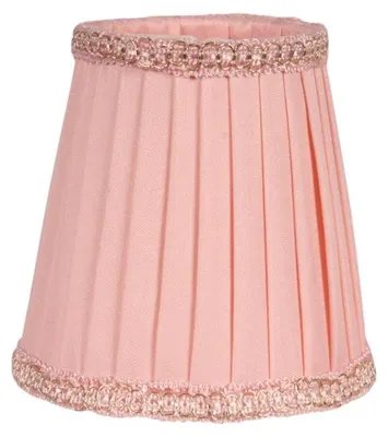 Immagine prodotto di Collezione Barocca: Clip per paralume, 11 cm, 11x11x11, tessuto, rosa antico, effetto vellutato
