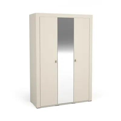 Produktbild von Drehtürenschrank MONTA Kleiderschrank mit 3 Türen und Spiegel, Kaschmir