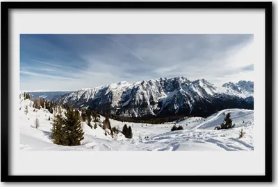 Produktbild von Bild 60x40 MDF-Rahmen Wandkunst Berglandschaft