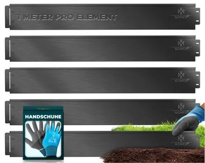 Image de KESSER® Bordure de pelouse 5-50 m Bordure de parterre Bordure métallique Palissade Bordure anti-tondeuse