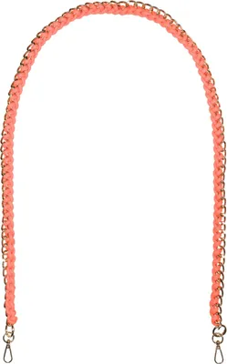Produktbild von styleBREAKER Taschen Schulterriemen mit eingeflochtener Kette, Wechsel Taschengurt, Handyband, Handykette, Karabiner 02013038
