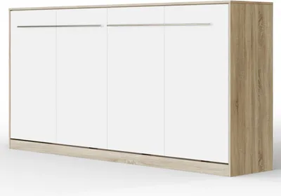 Produktbild von SMARTBett Schrankbett Standard  Eiche Sonoma/Weiss 90 Horizontal