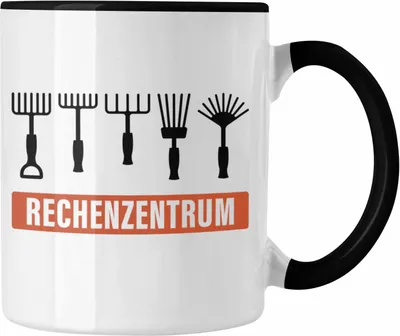Produktbild von Trendation - Rechenzentrum Gärtner Tasse mit Spruch Garten Hobbygärtner Geschenk Lustig (Schwarz)