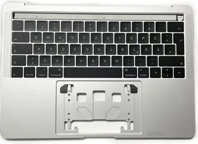 Produktbild von Topcase Handauflage mit Tastatur für MacBook Pro 13" Retina A1989 2018-2019 Silber